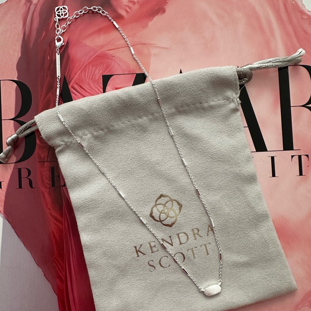 Kendra Scott Bright Silver Fern Necklace